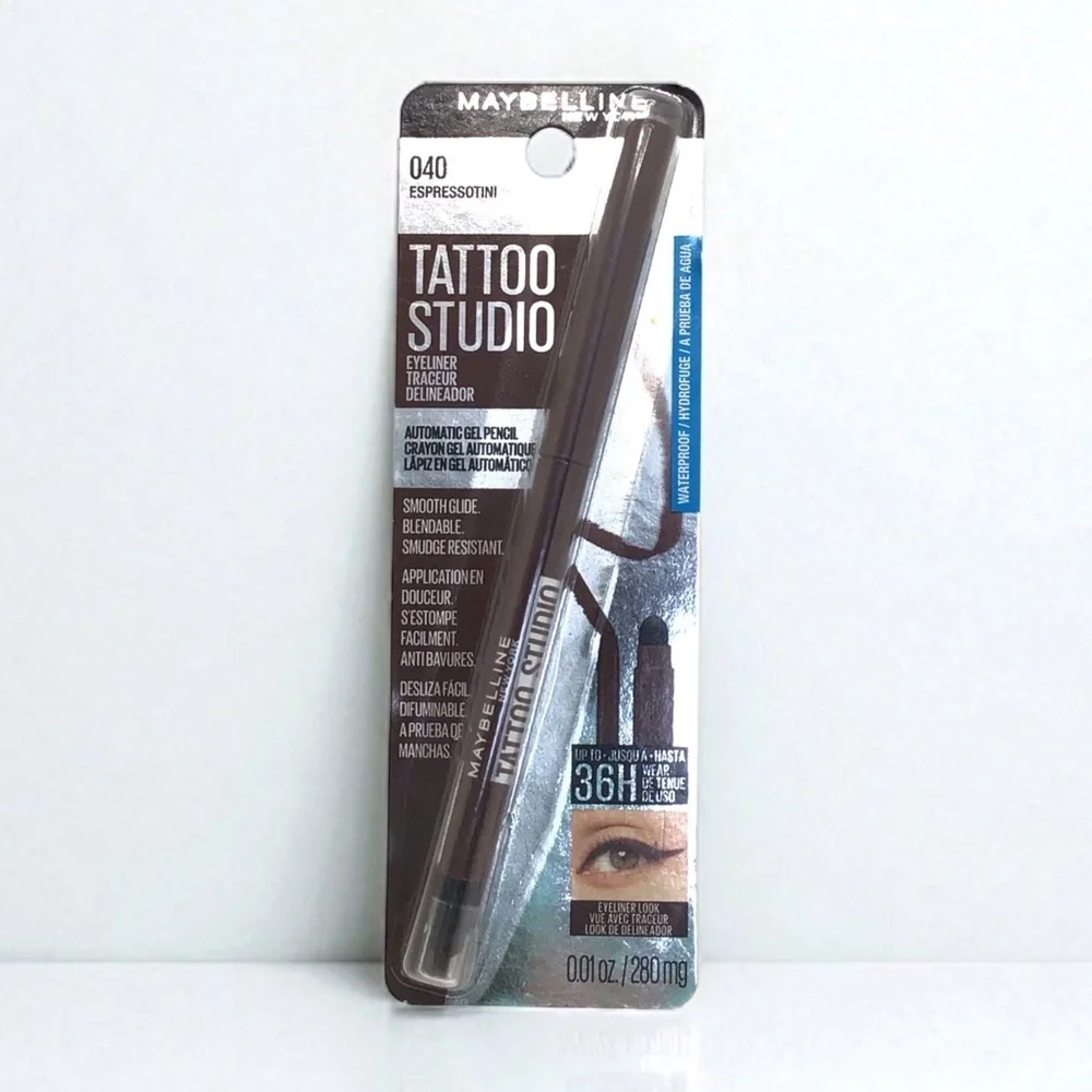 Maybelline Tattoo Studio Smokey Gel Pencil Eyeliner, 040 Expressotini